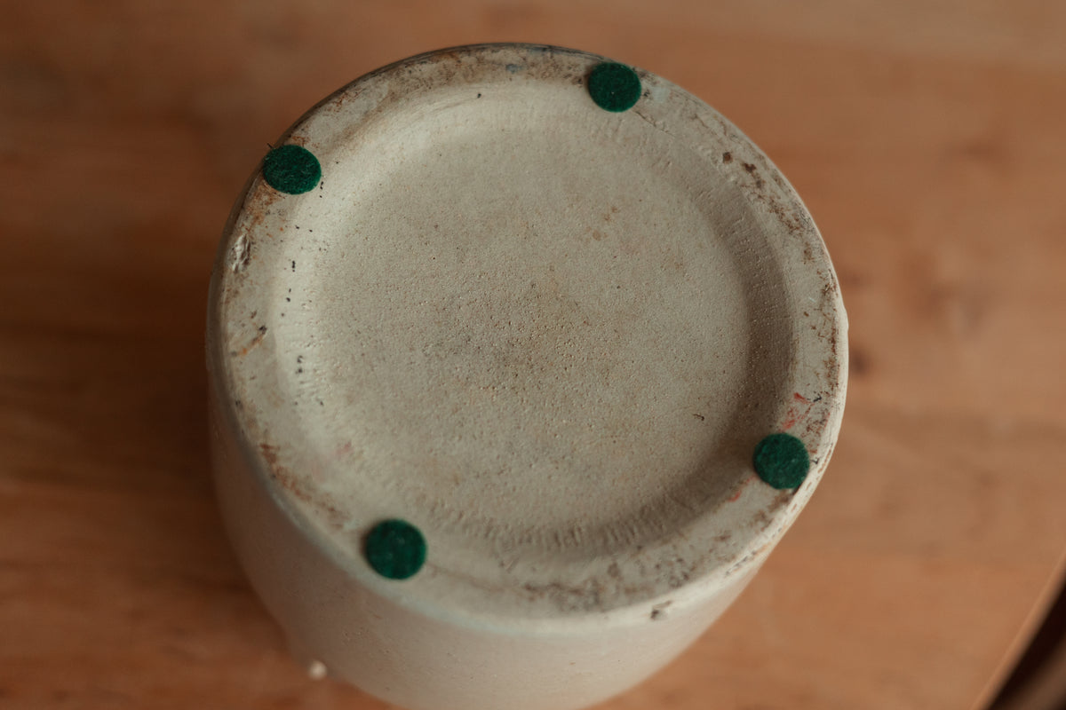 Primitive Stoneware Canning Crock with Matching Inset Lid
