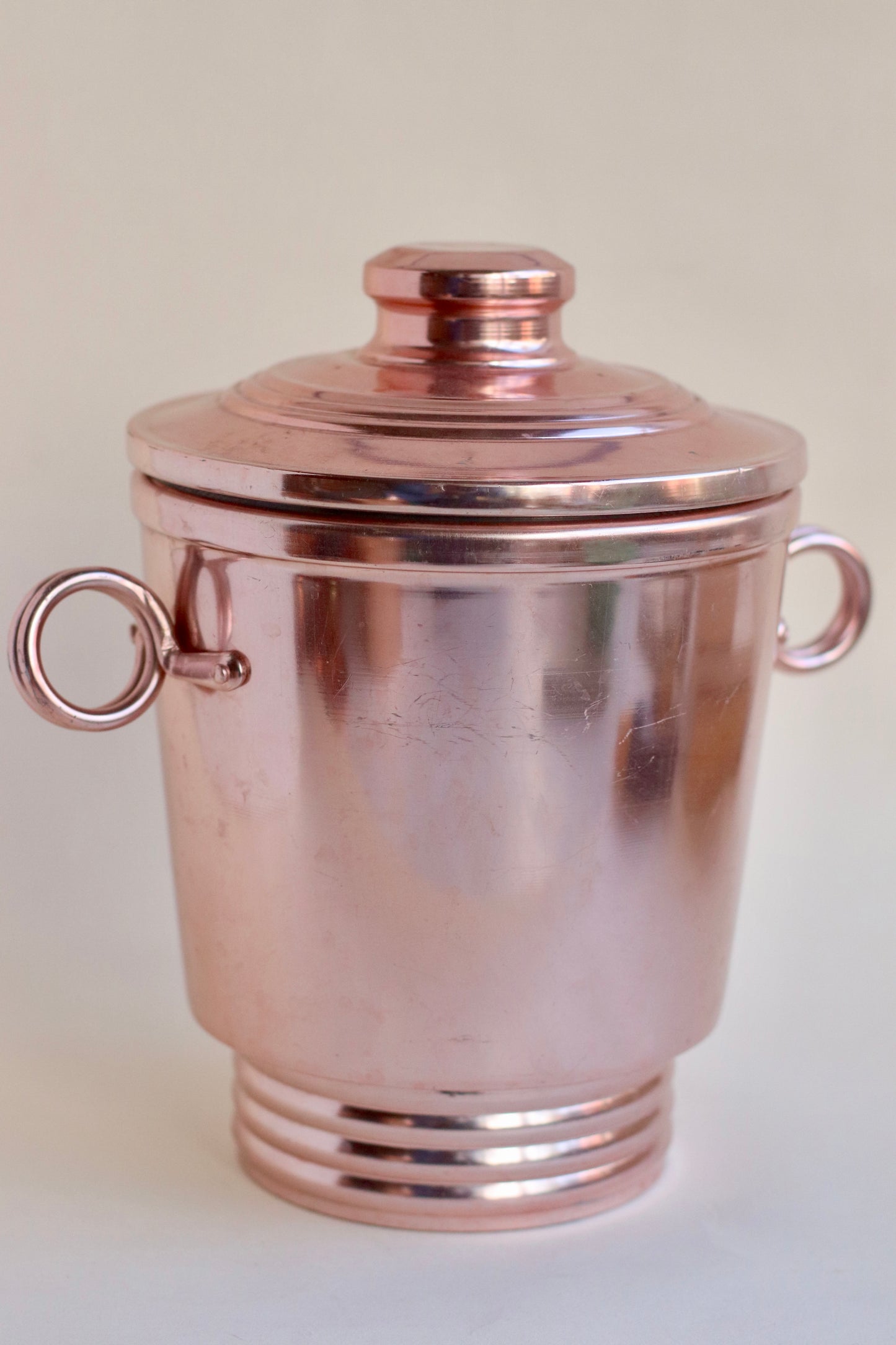 Rose Gold Ice Bucket with Looped Handles, MCM