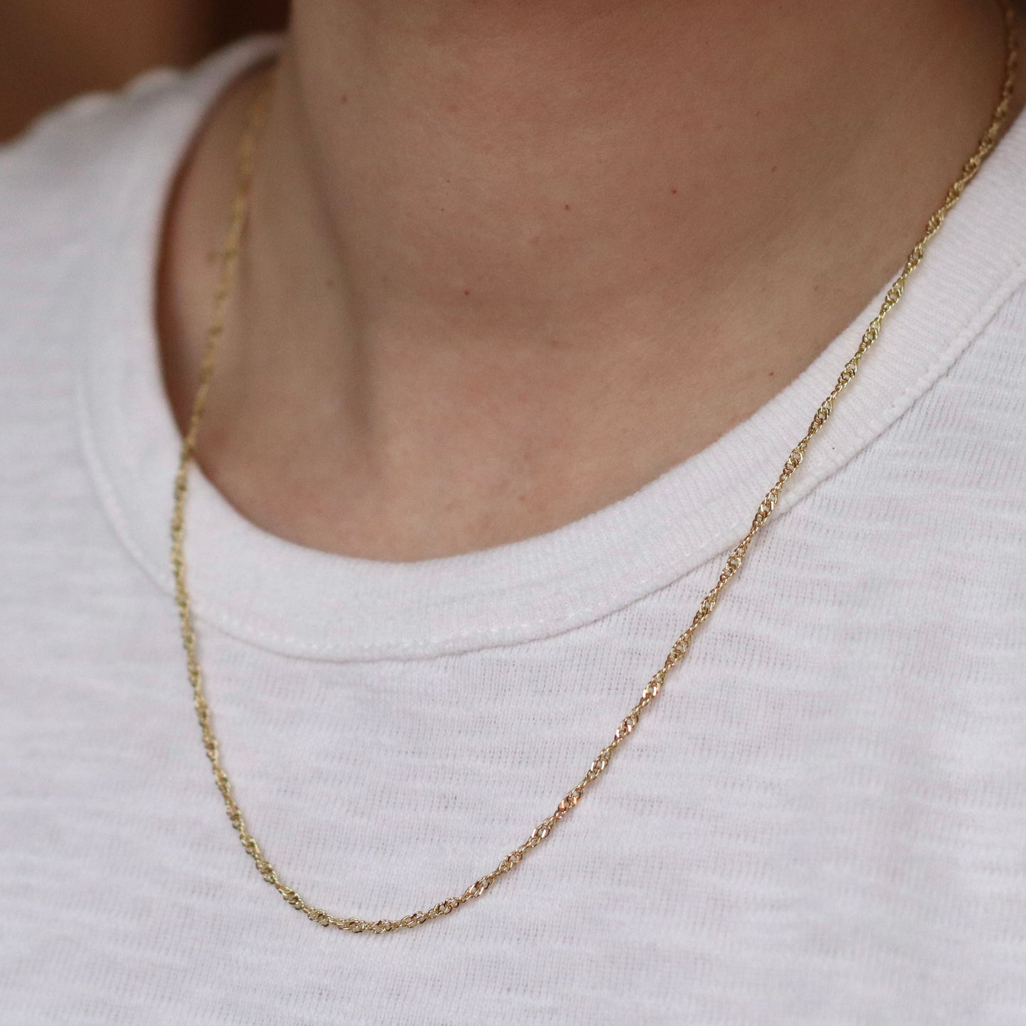 Dune Chain | Dainty Twisted Chain, 16" Chain