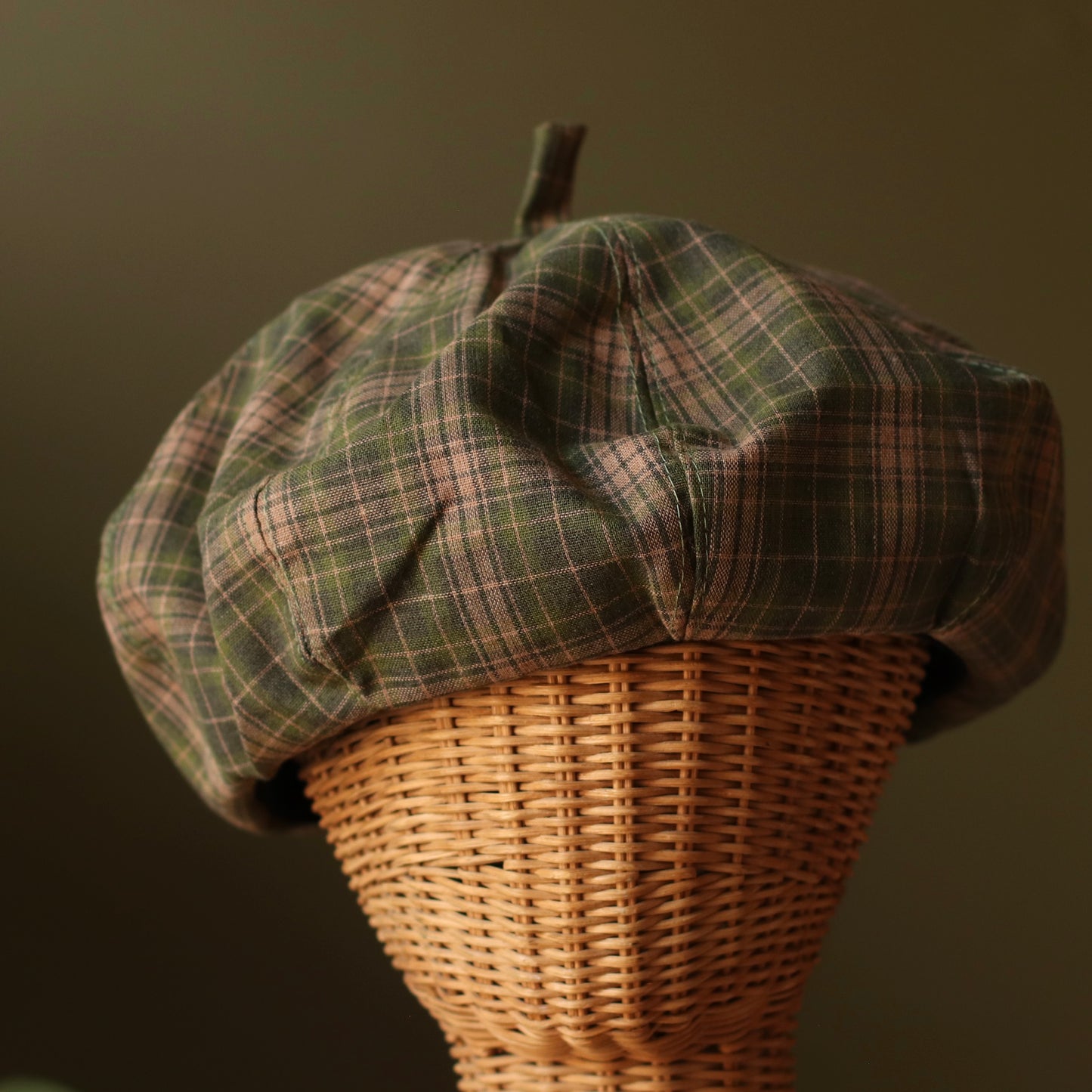 Dune Accessories | British Style Plaid Beret, Green