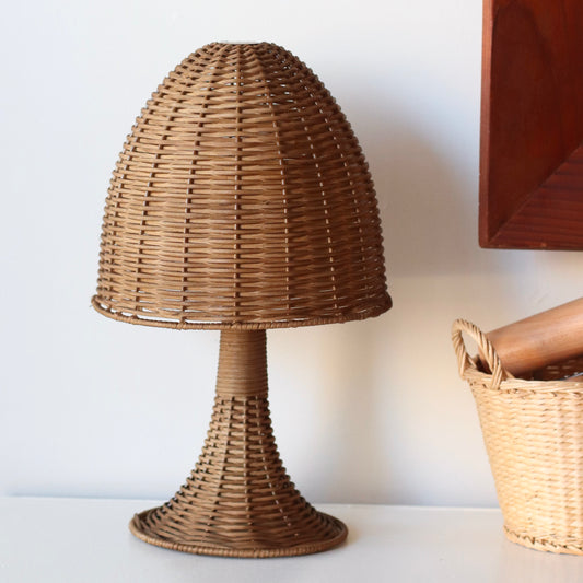 Accent Lamp | Rattan Mushroom Lamp
