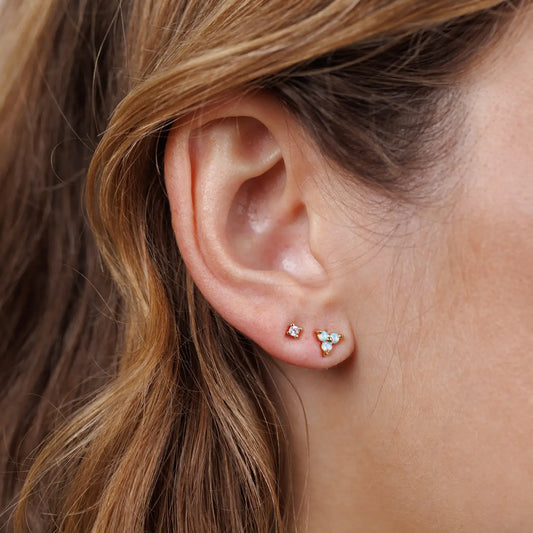 Jax Kelly | Trio Cluster Studs, Fire Opal