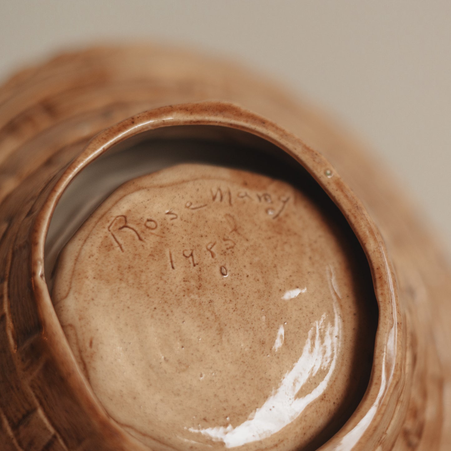 Handmade Ceramic Basket Vase