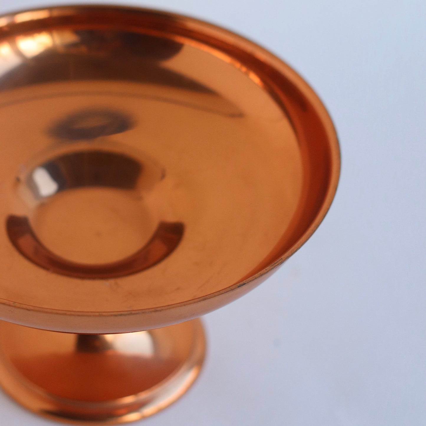 Small Copper Pedestal Dish