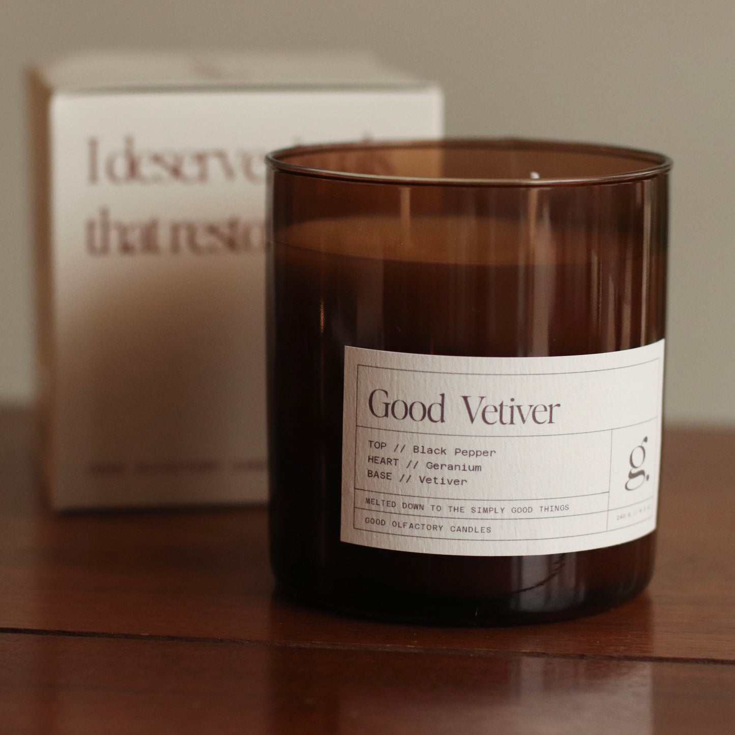Good Olfactory Candles  | Good Vetiver 8oz Candle