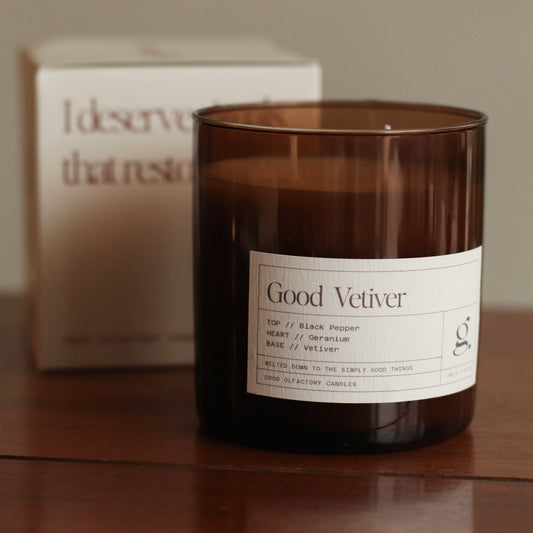 Good Olfactory Candles  | Good Vetiver 8oz Candle