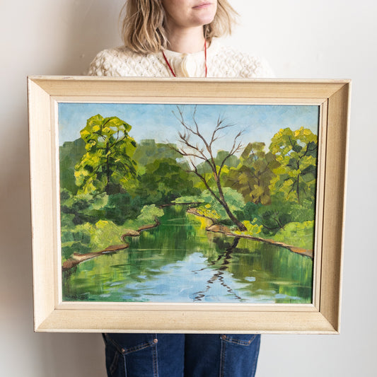 Dune Vintage Art | A River Runs Through It, Oil on Canvas Circa 1959 * Pick Up Only