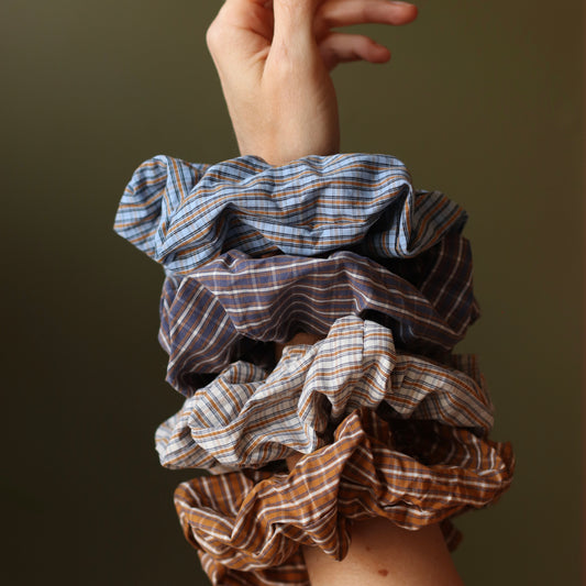 Dune Accessories | Plaid Scrunchie Hair Tie, Assorted Colors