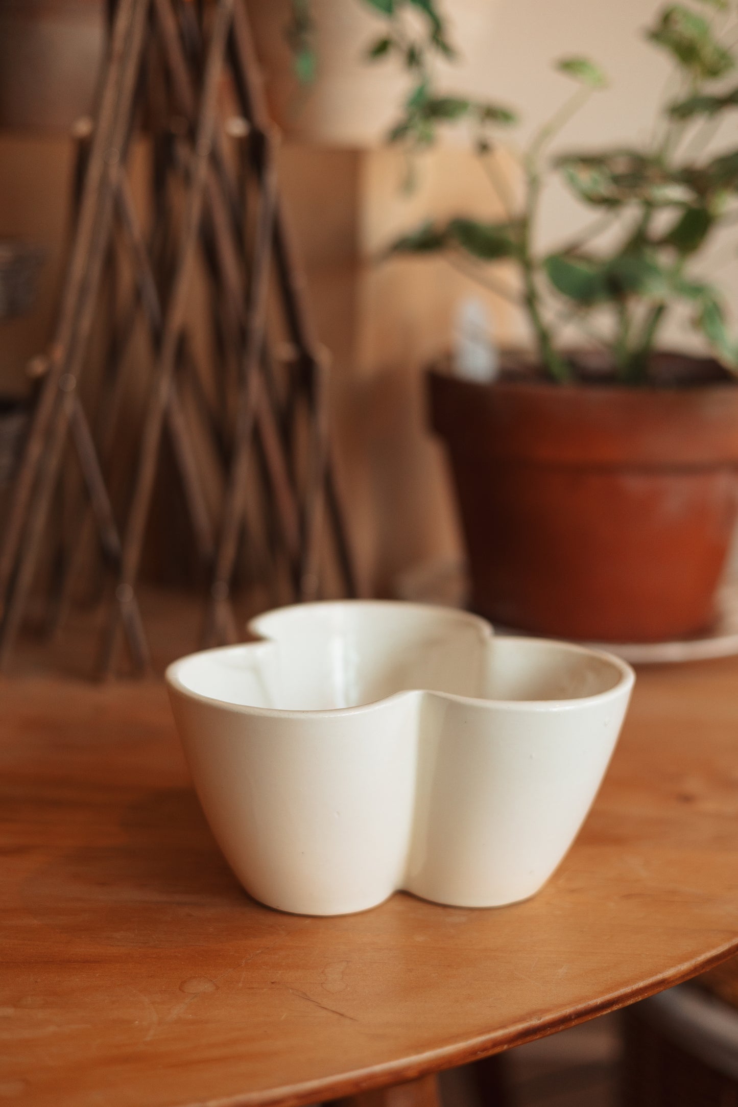 Clover Shaped Ceramic Bowl