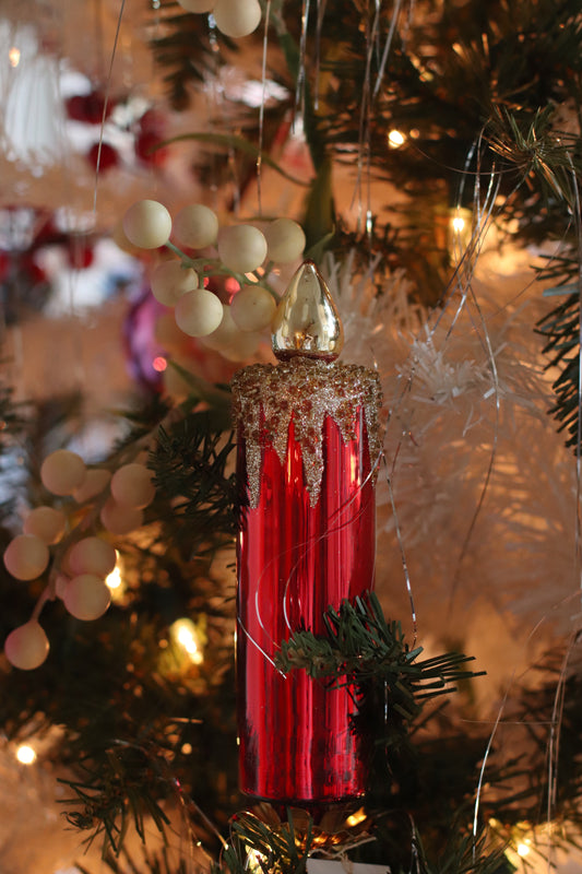 Dune Ornament | Red Candle Clip Ornament