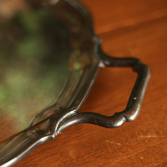 Ornate Silver Plated Large Serving Tray