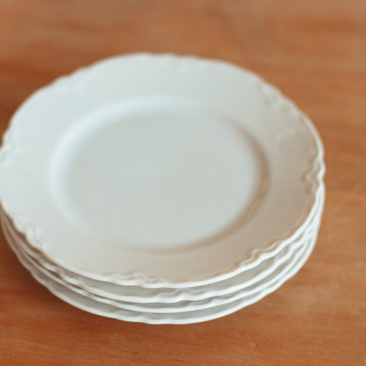 White China Dessert Plates, Bavaria Germany, Set of 4