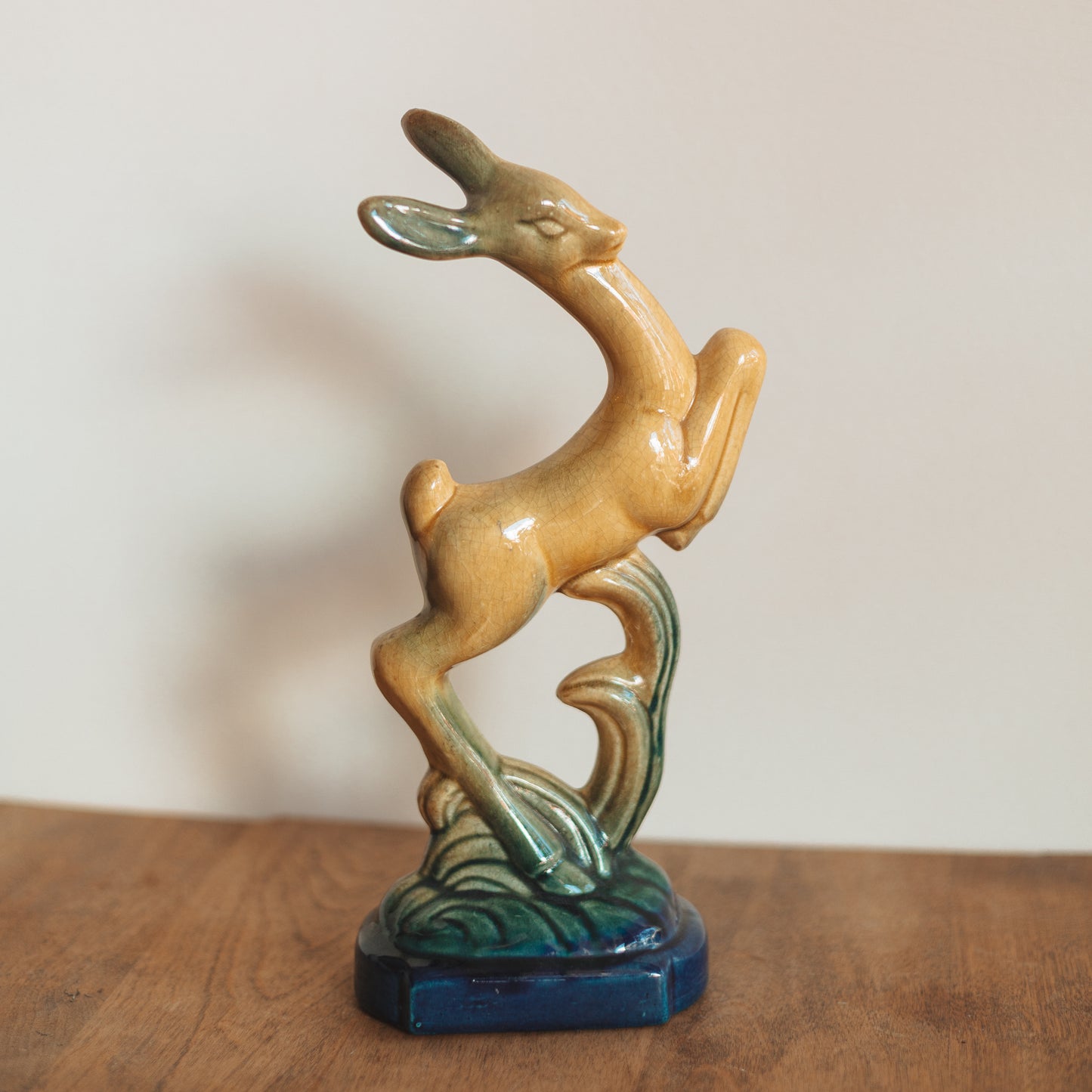 MCM Glazed Gazelle Statue