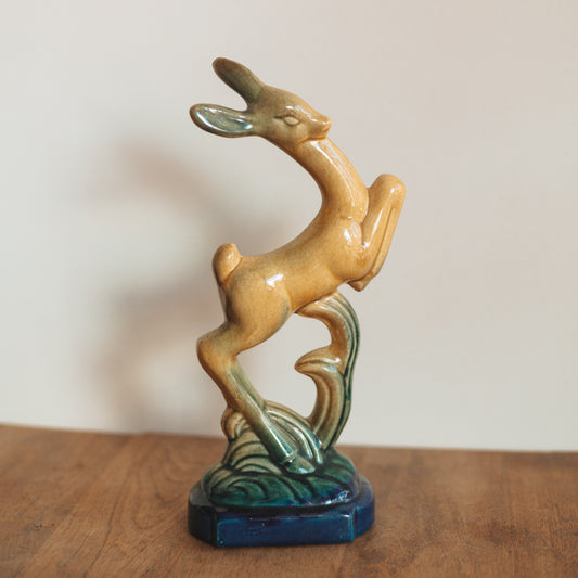 MCM Glazed Gazelle Statue