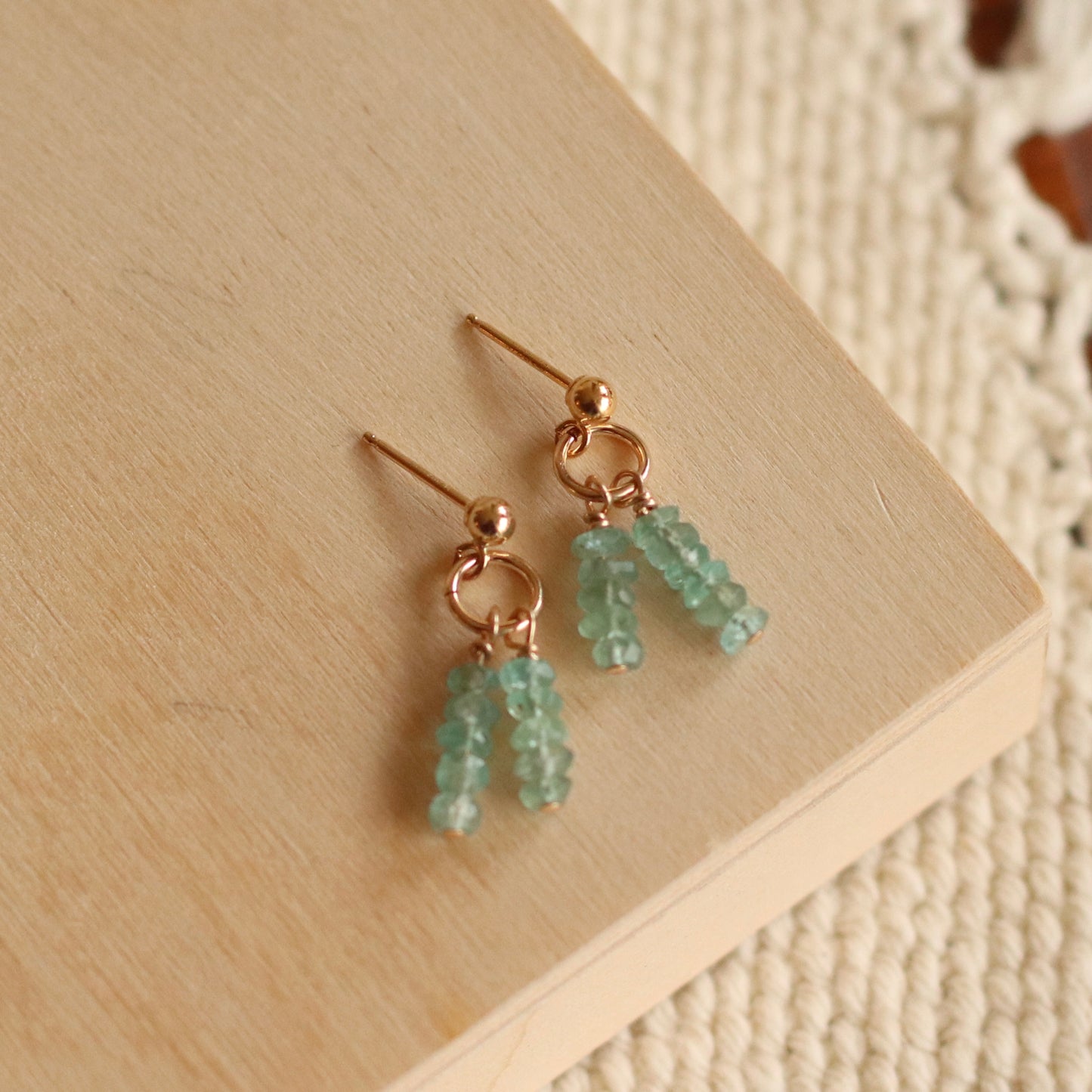 Cire’ Alexandria | Aquamarine Gemstone Drops, 14K Gold Filled