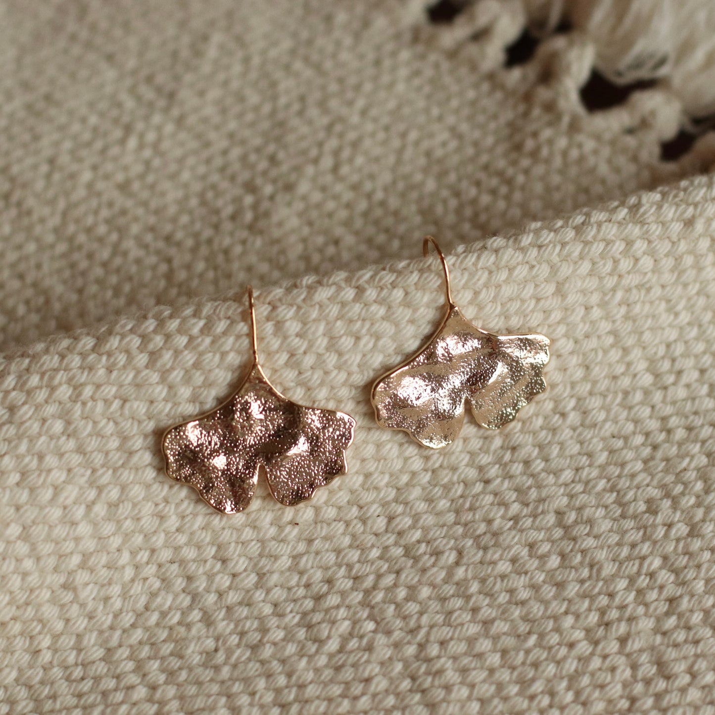 Santore | Ginko Leaf Brass Wire Earring