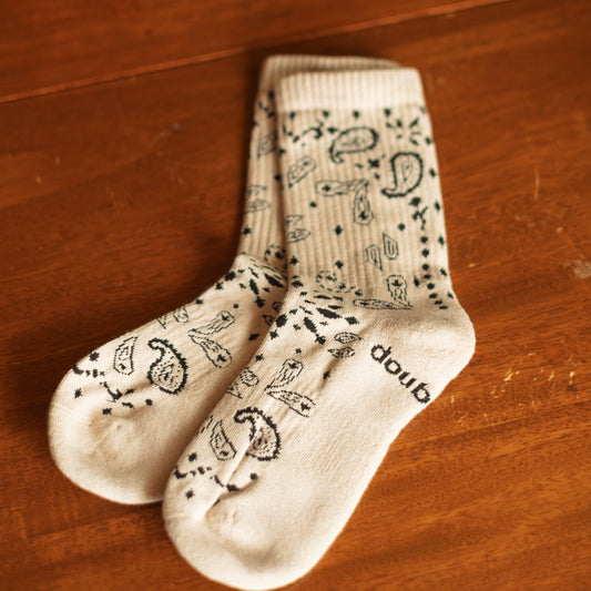 Doublesoul | Bandana Crew Socks, Dune
