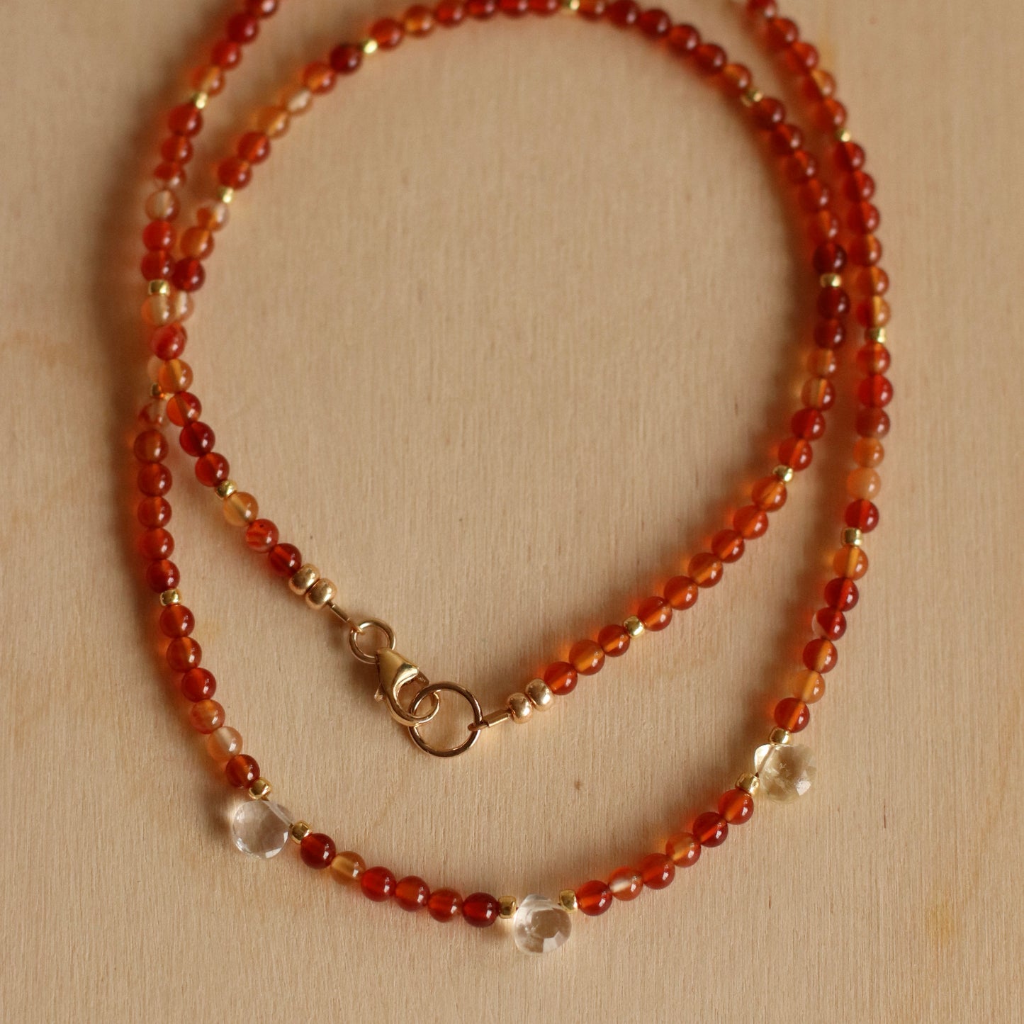 Cire’ Alexandria | Carnelian and Citrine Gemstone Necklace
