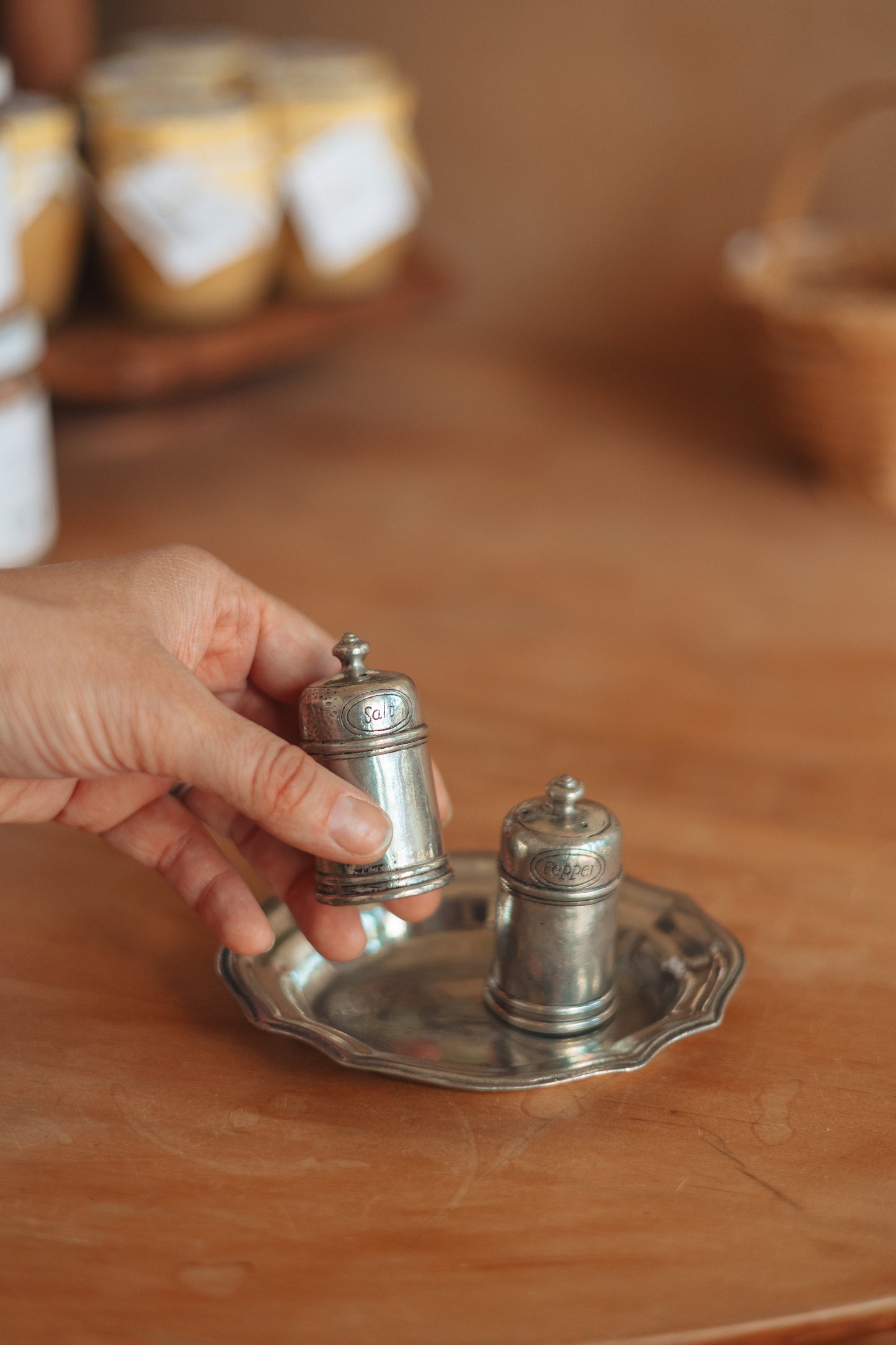 Villeroy & Boch Vintage Pewter Salt and Pepper Set