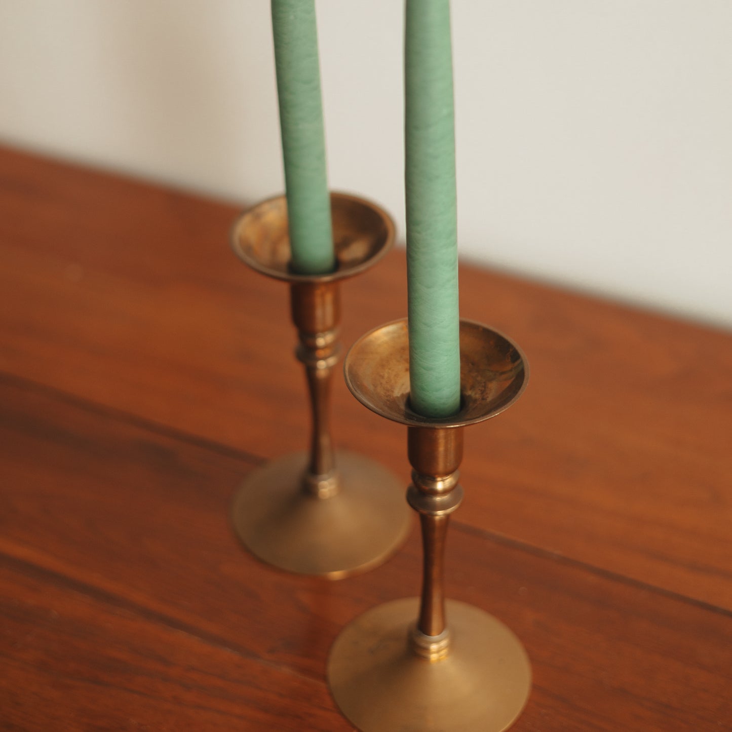 Traditional Brass Candlestick Pair