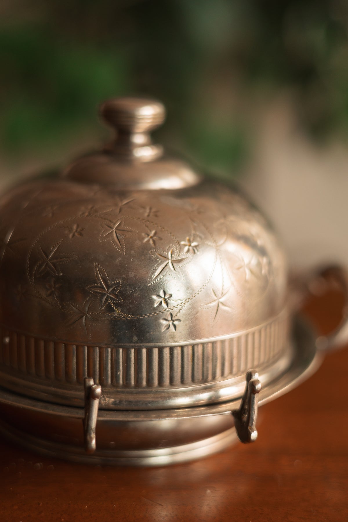 Antique Silver Plated Domed Butter/Cheese Dish