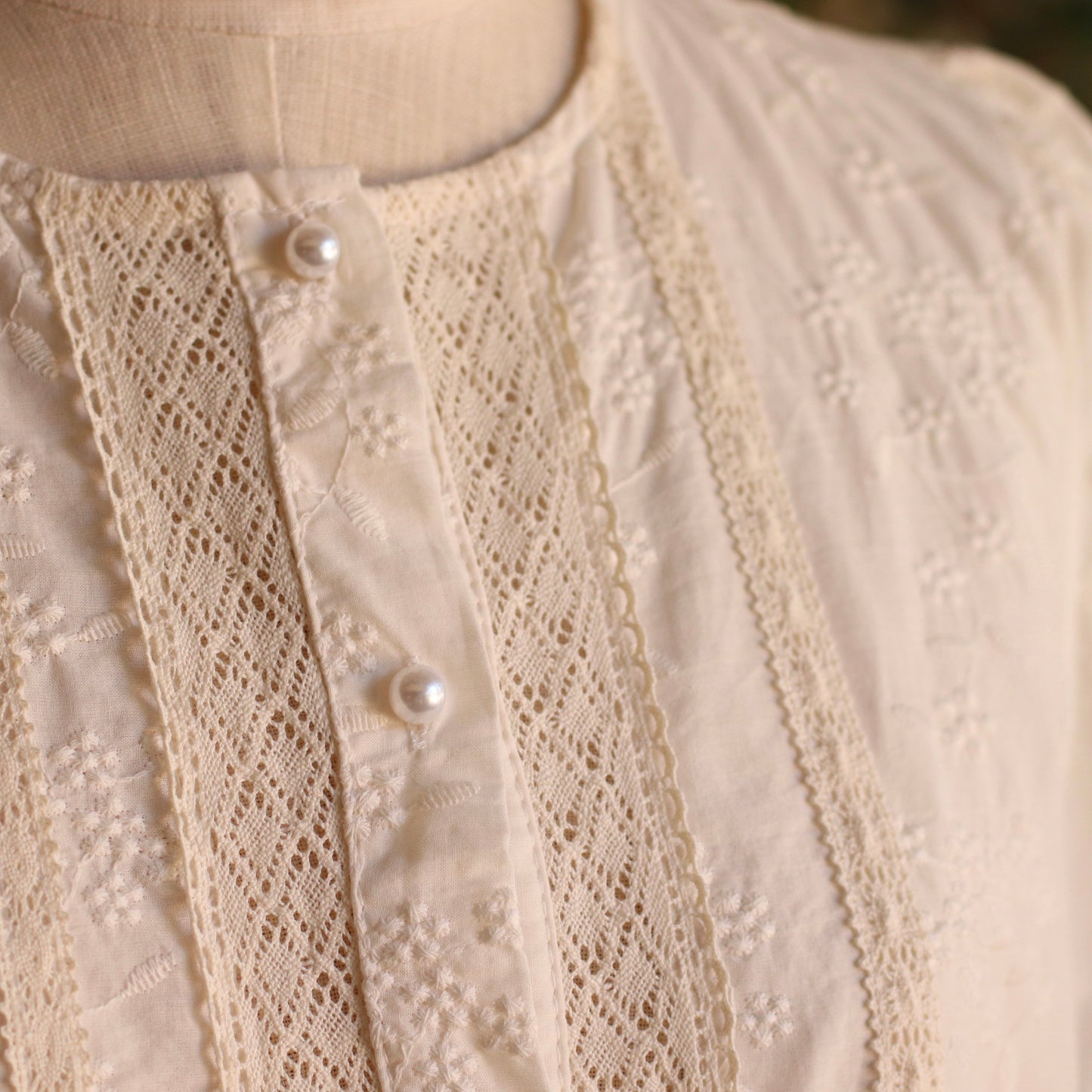 Button Down Peasant Blouse