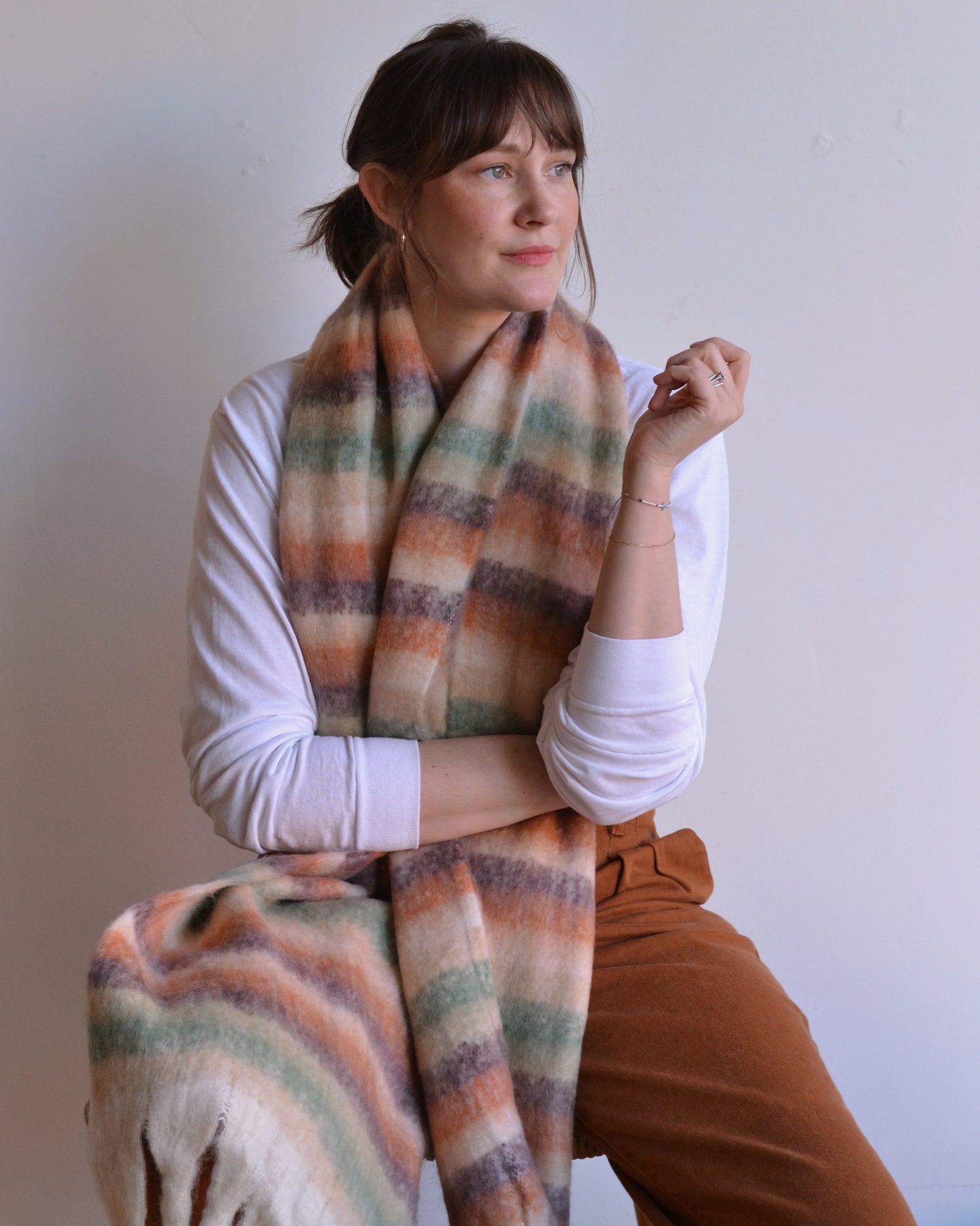 Funky | Extra Large Chunky Scarf, Beige