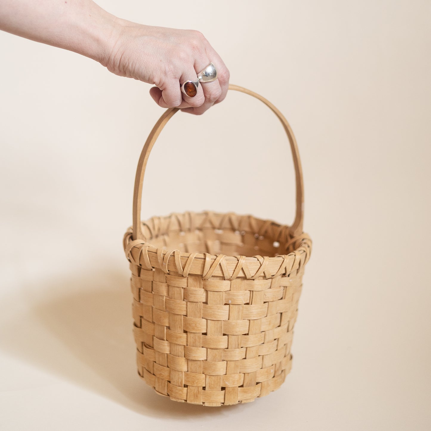 Sturdy Woven Basket with Handle
