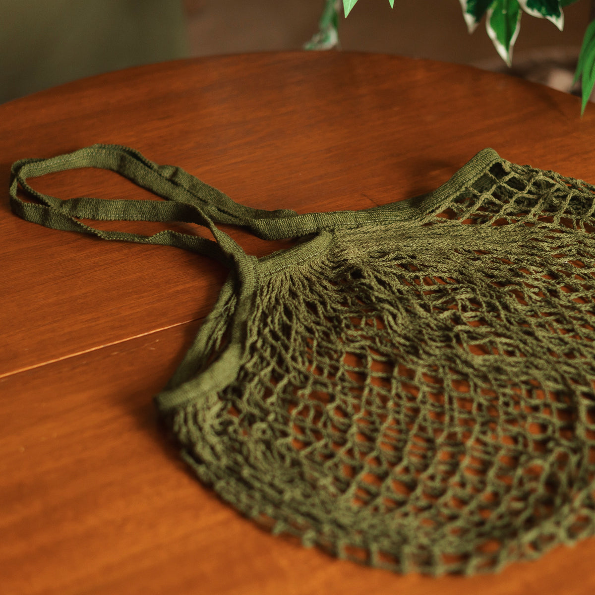 Dune Eco | Olive Green Mesh Market Bag