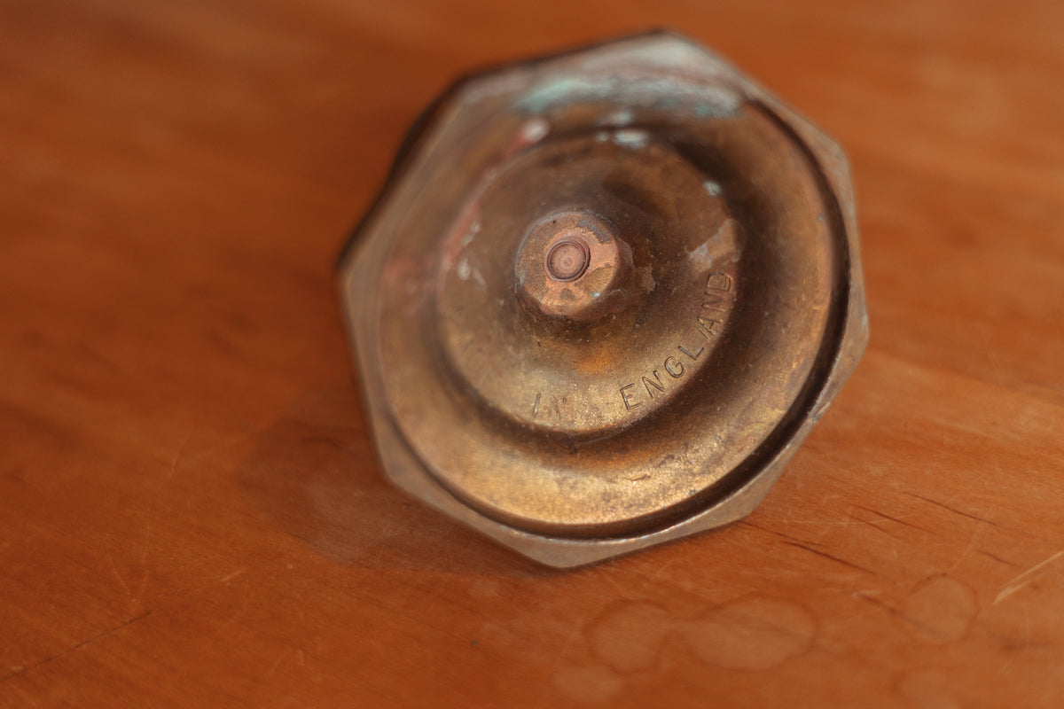 Single Brass Candlestick Holder, England