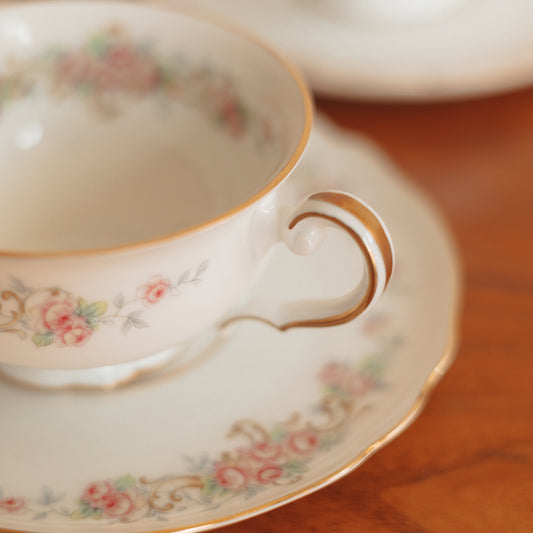 Paul Muller Floral Teacup and Saucer