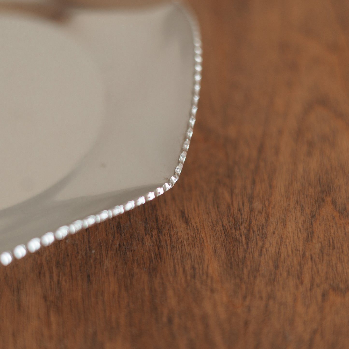 Fluted Metal Dish with Leaf Engraving