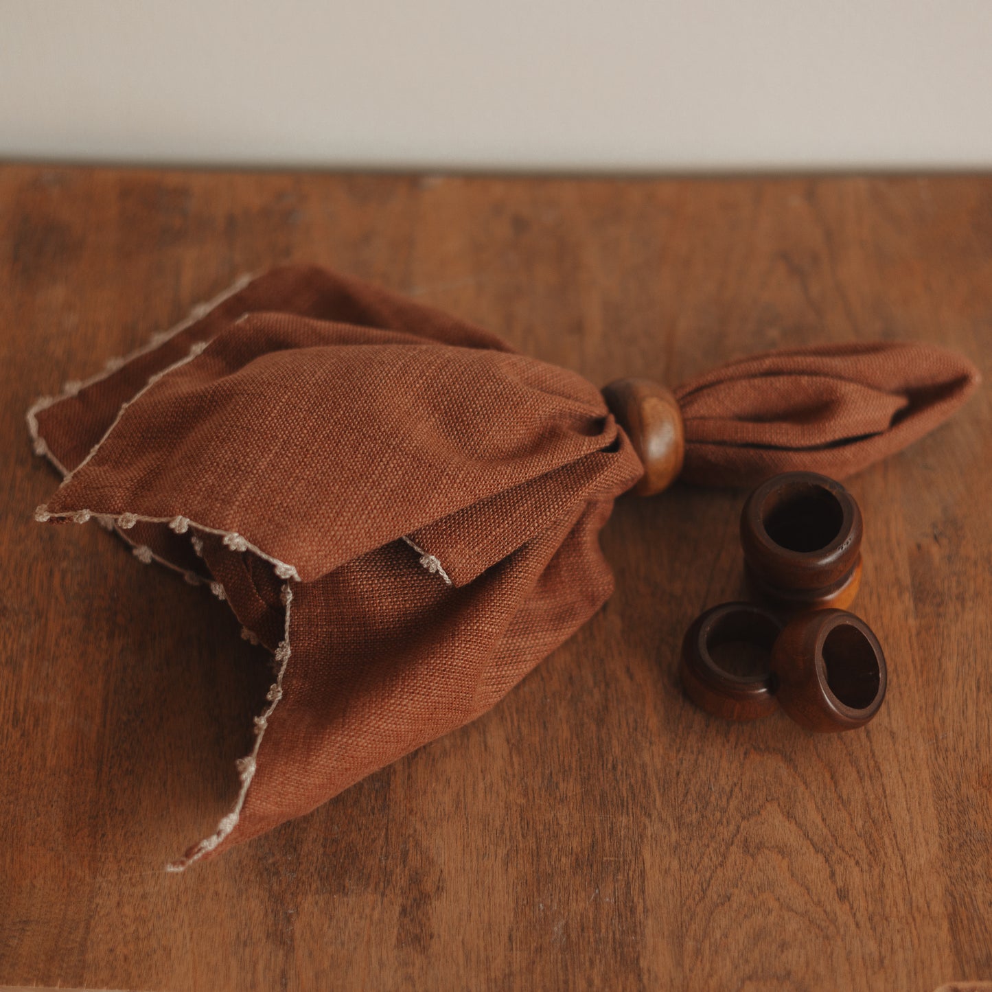 Set of 4 Wooden Napkin Rings
