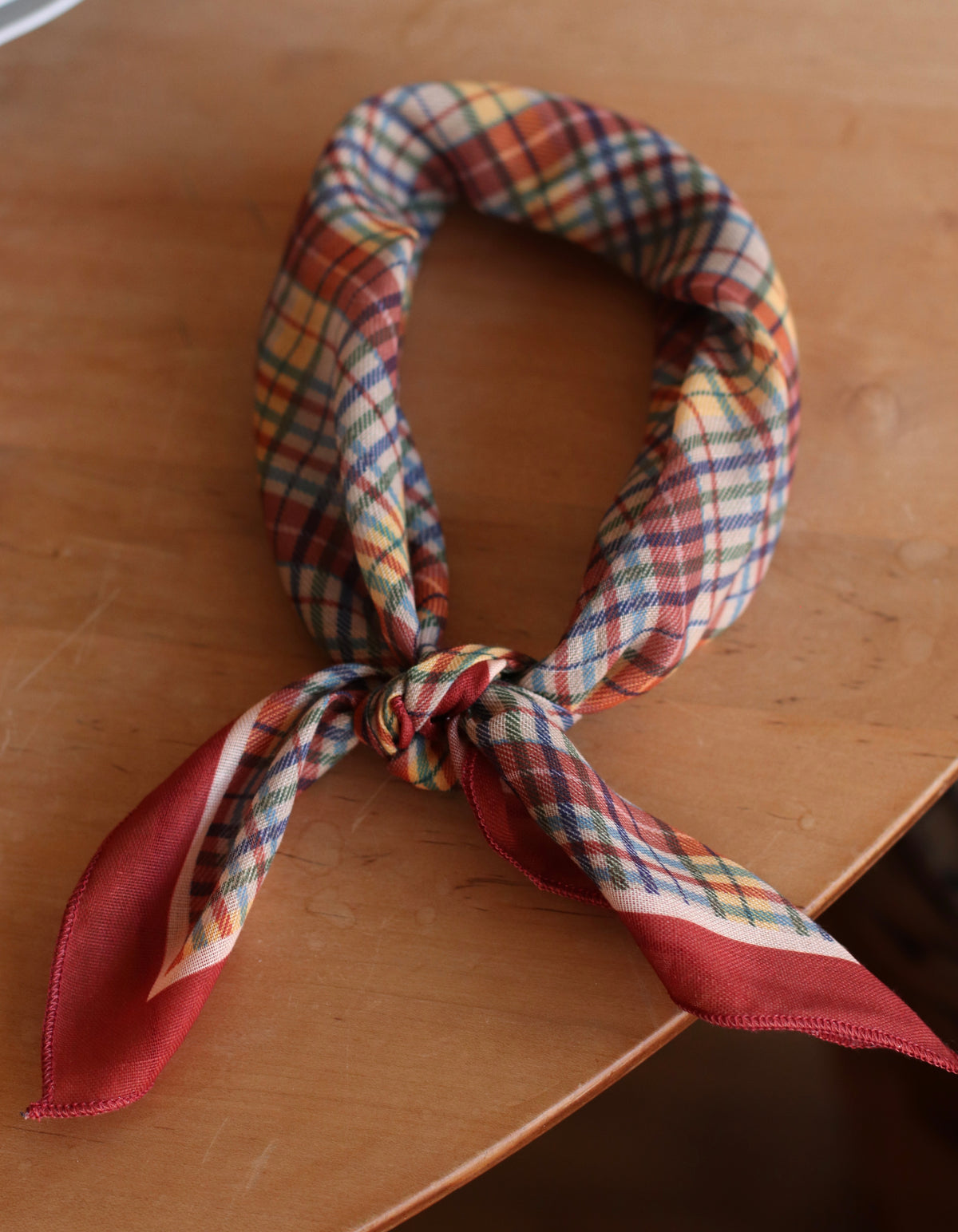 Dune Accessories | Vintage Inspired Plaid Scarf, Red