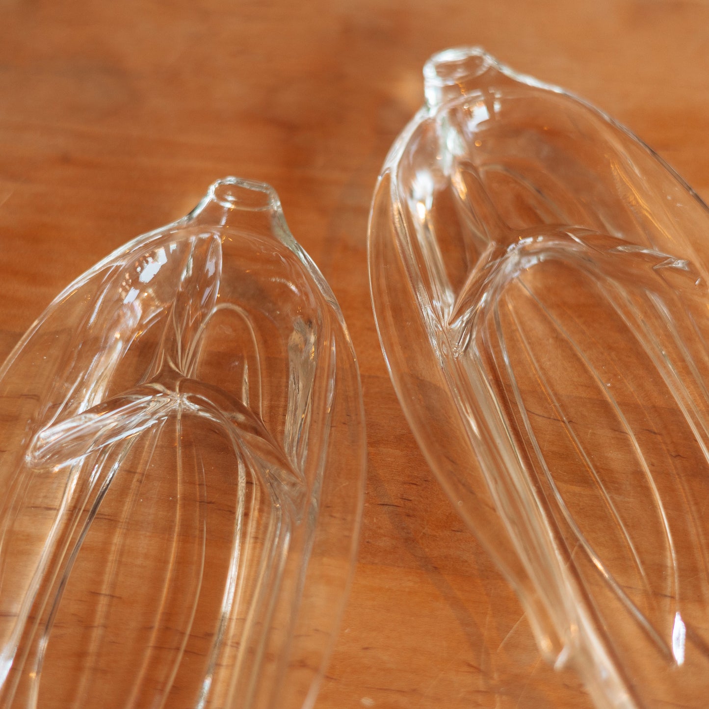 Pressed Glass Corn on the Cob Plate, Pair