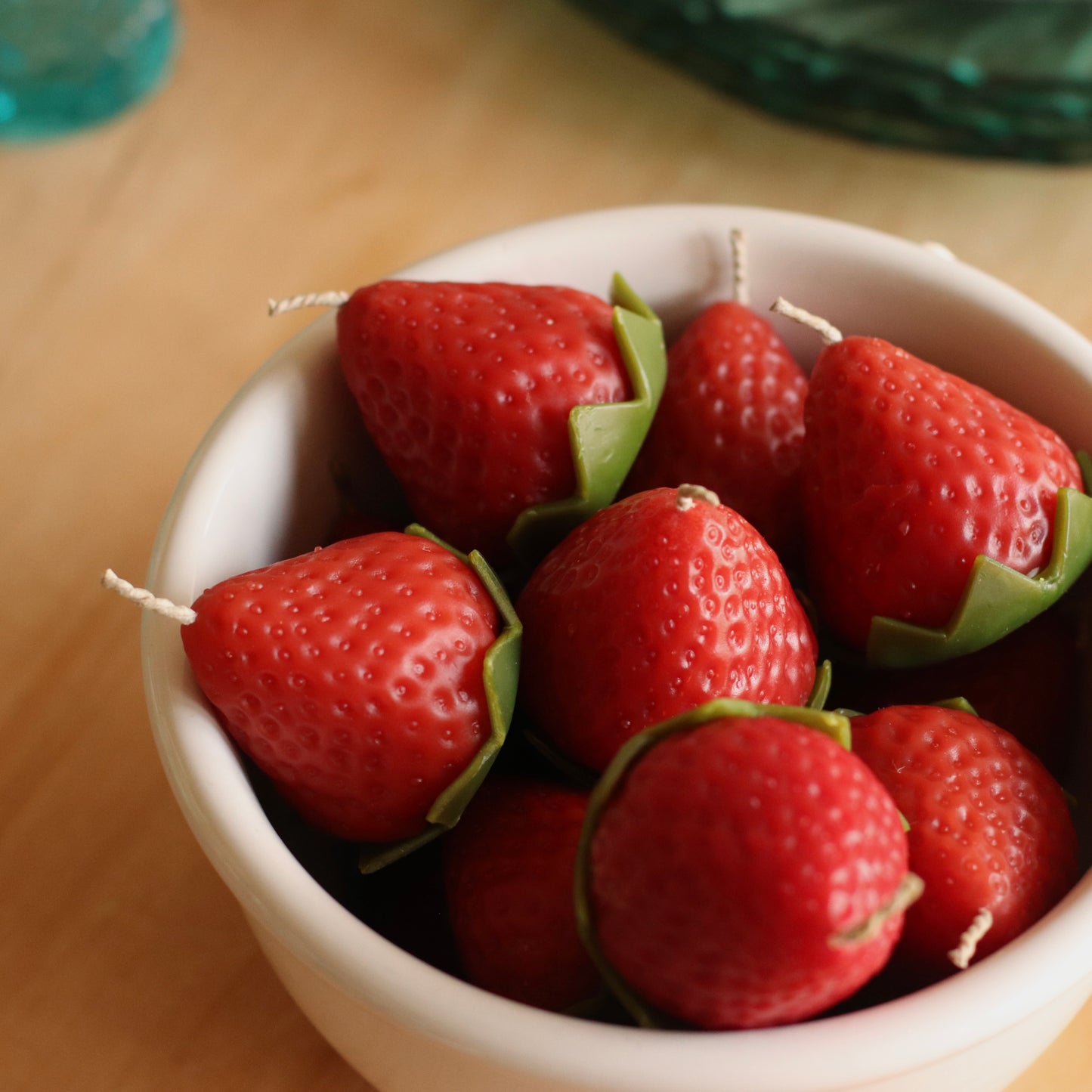 The Wax Pantry  | Strawberry with Stem Beeswax Candle
