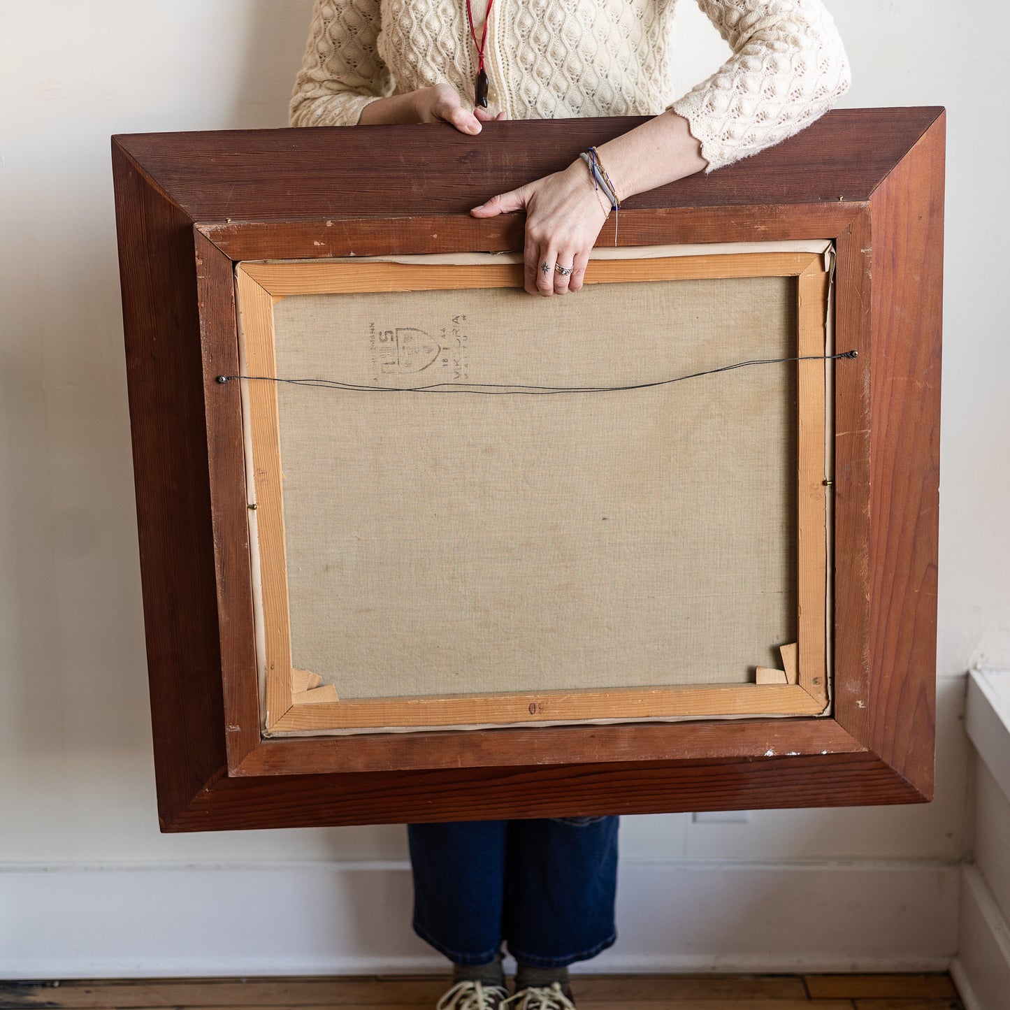 Dune Vintage Art | Majestic Mountain Scape in Chunky Wooden Frame *Pick Up Only