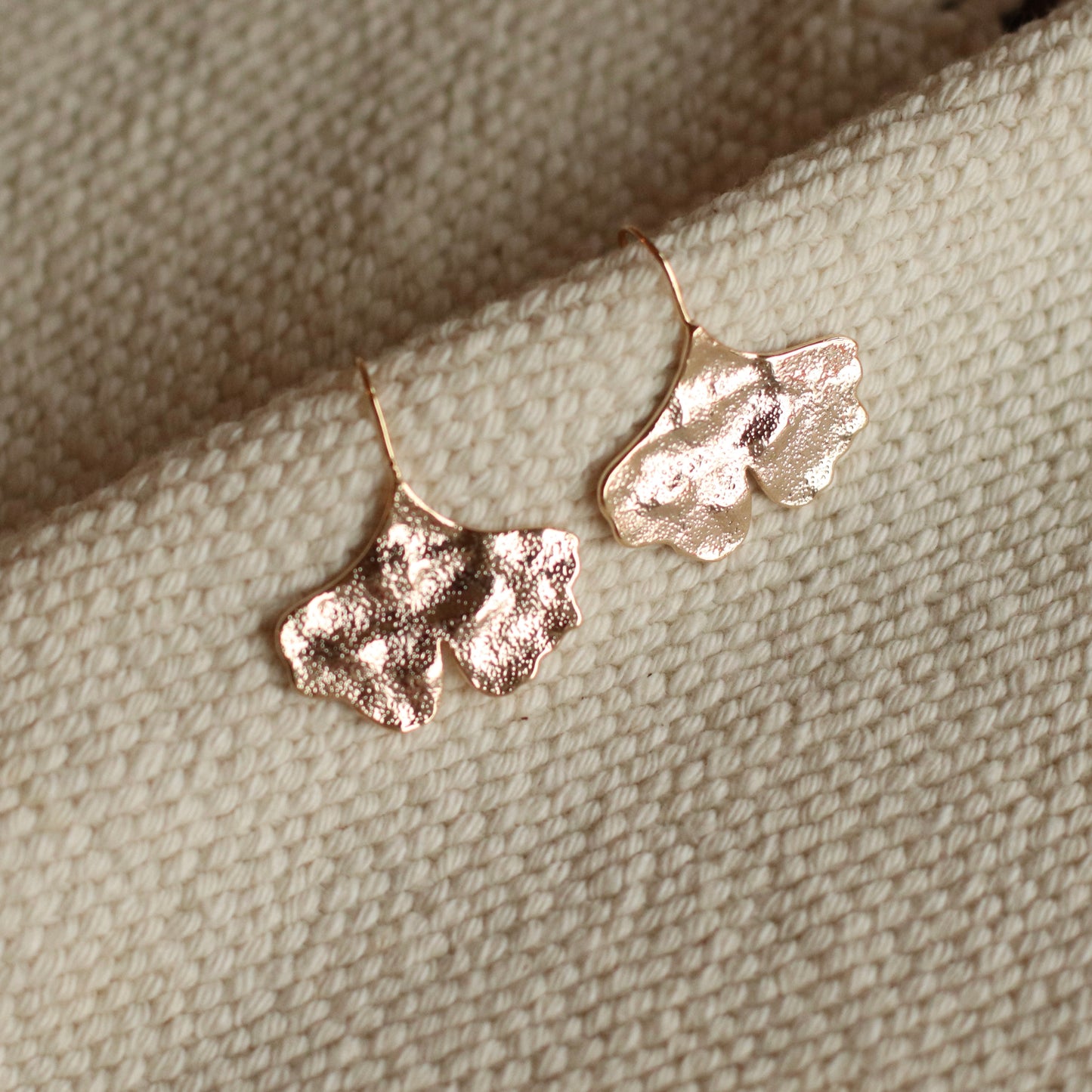 Santore | Ginko Leaf Brass Wire Earring
