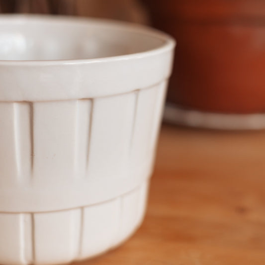 Ceramic Bushel Basket Planter