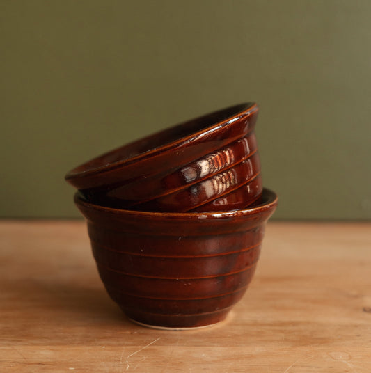 Monmouth Pottery Ribbed Beehive Small Bowl Set