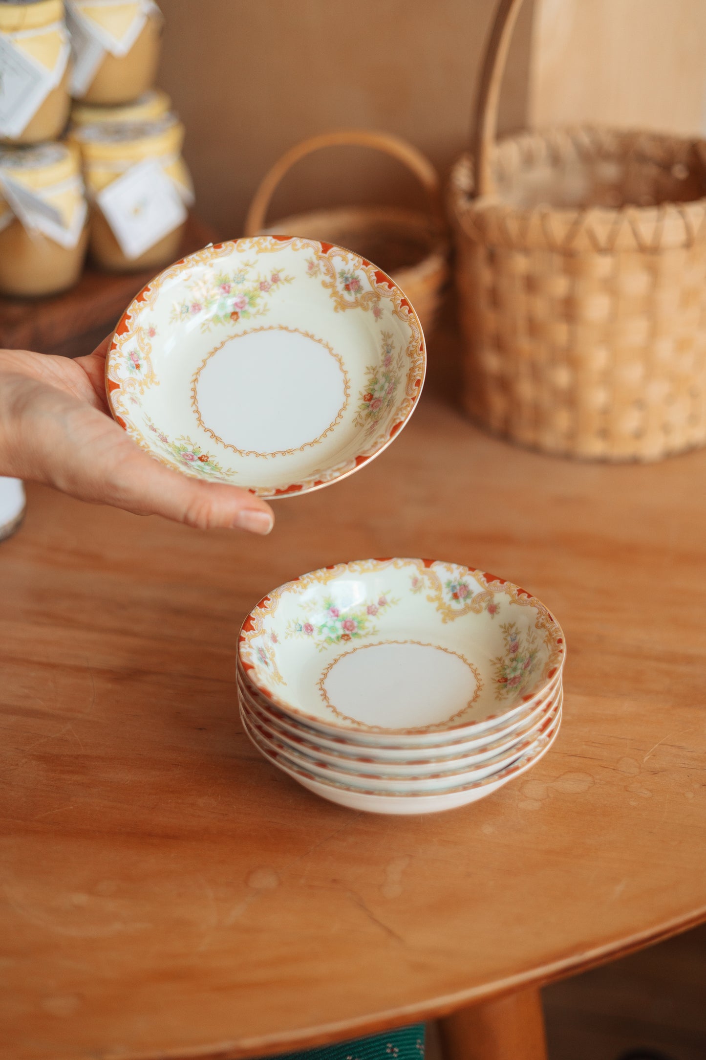 Noritake Porcelain China Small Dishes, Set of 6