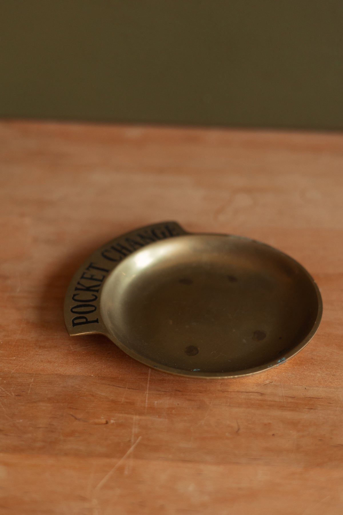 Solid Brass Vintage Pocket Change Dish