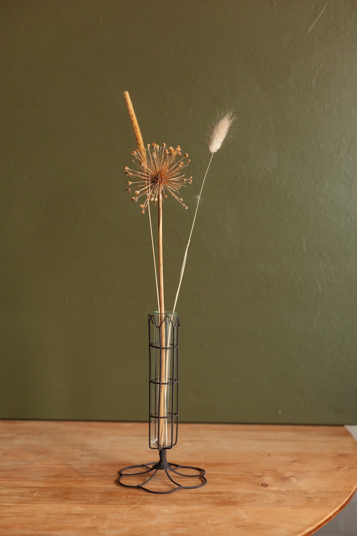 Dune Accents | Wire Wrapped Glass Bud Vase, Assorted Designs