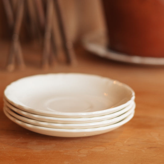 Ironstone-Style Dessert Plates, Set of 4