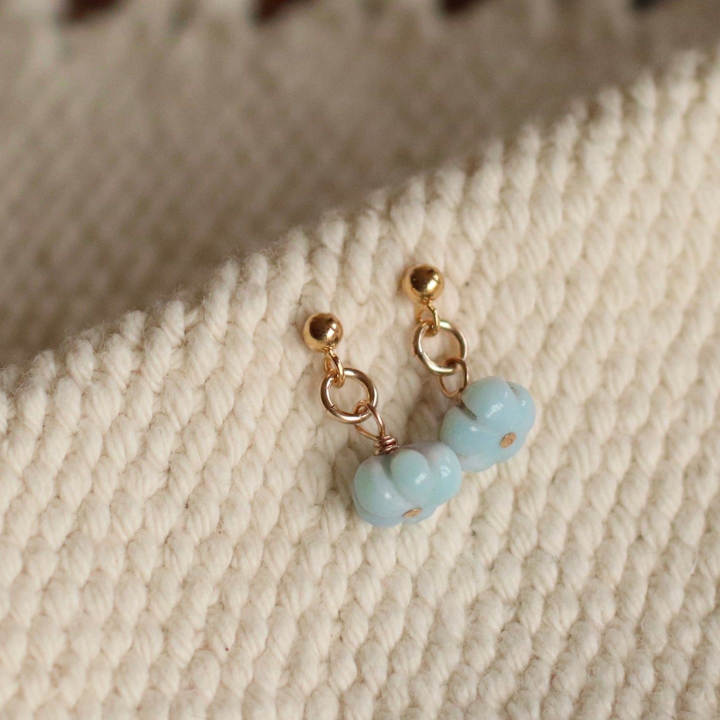 Cire’ Alexandria | Carved Purple Opal Gemstone Drops, 14K Gold Filled