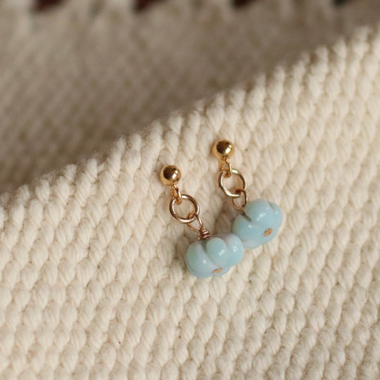 Cire’ Alexandria | Carved Purple Opal Gemstone Drops, 14K Gold Filled