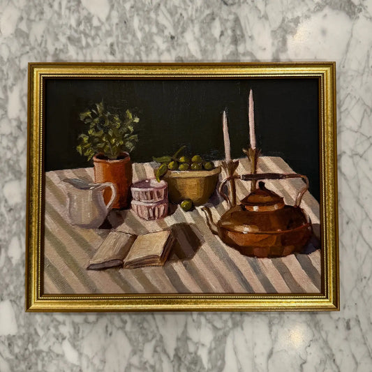 Katie Jo Art | 'Striped Table' Print, 8 x 10