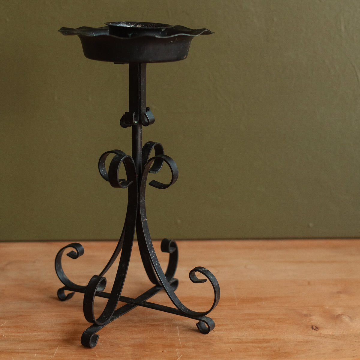 Gothic Wrought Iron Candleholder