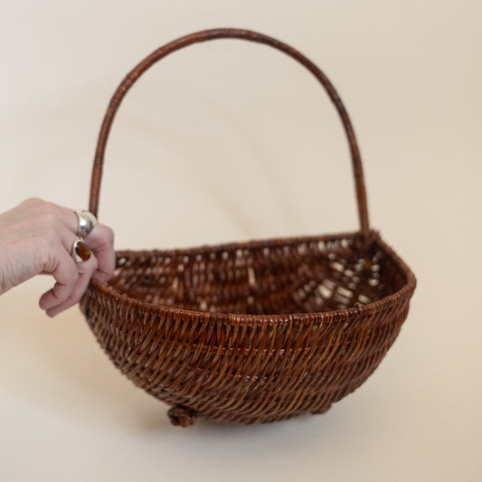 Dark Weave Hanging Wall Basket