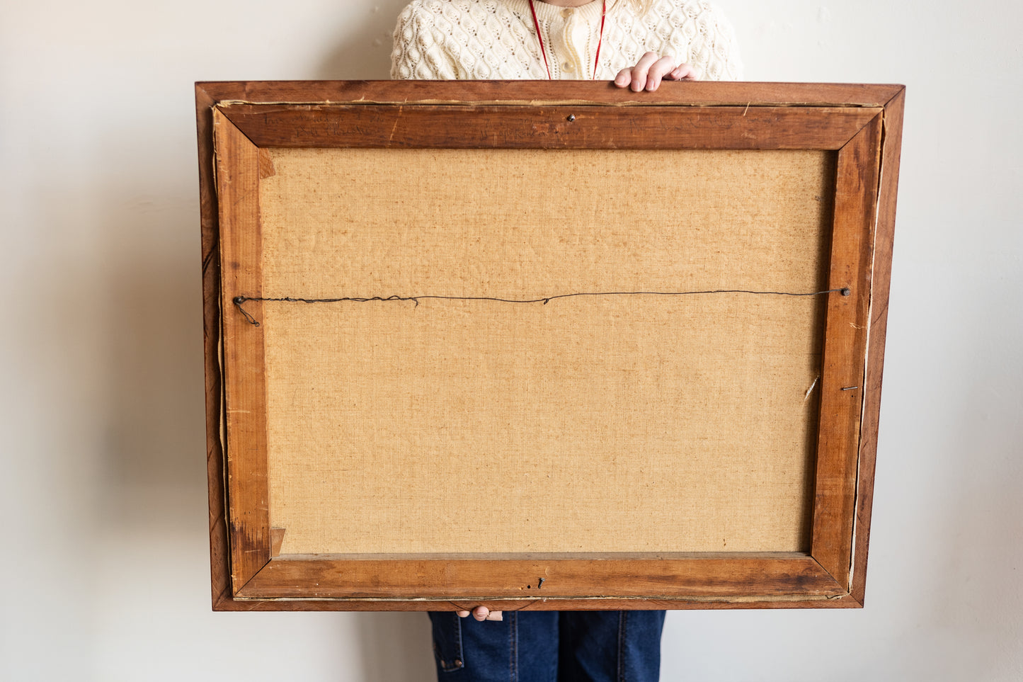 Dune Vintage Art | Cobblestone Bridges Painting circa 1940s * Pick Up Only